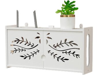 Rekje voor Wandrouters, Opbergdoos voor Wifi-routers, Kabels, ECC-stopcontacten, Wifi-router voor de Muur, Box voor het Verbergen van Verschillende TV-kabels, Decoders, Routers enz. (Kleur: C)