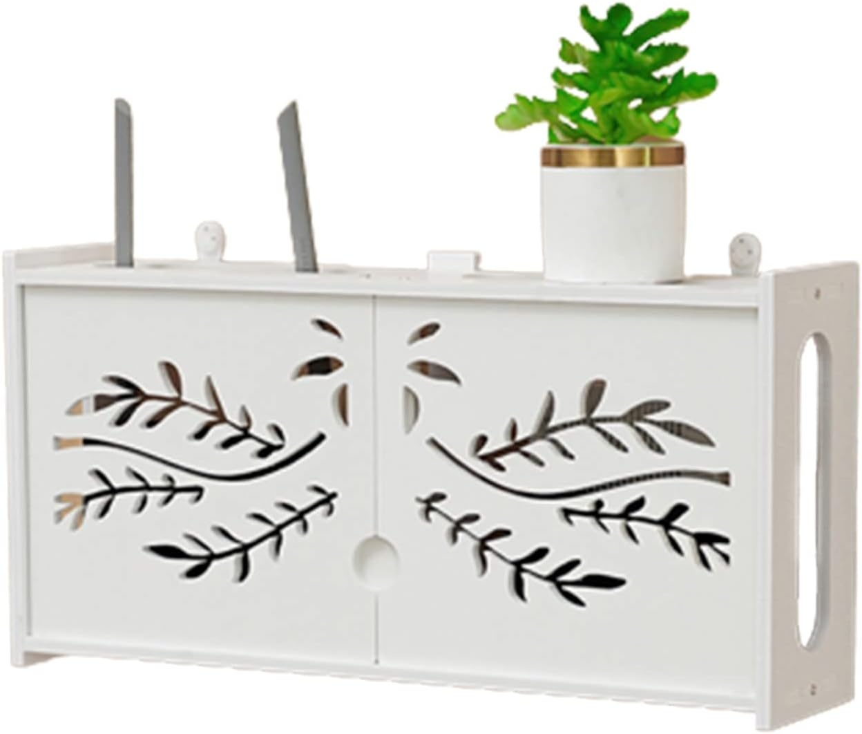 Rekje voor Wandrouters, Opbergdoos voor Wifi-routers, Kabels, ECC-stopcontacten, Wifi-router voor de Muur, Box voor het Verbergen van Verschillende TV-kabels, Decoders, Routers enz. (Kleur: C)