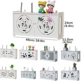 Rekje voor Wandrouters, Opbergdoos voor Wifi-routers, Kabels, ECC-stopcontacten, Wifi-router voor de Muur, Box voor het Verbergen van Verschillende TV-kabels, Decoders, Routers enz. (Kleur: C)
