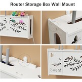 Rekje voor Wandrouters, Opbergdoos voor Wifi-routers, Kabels, ECC-stopcontacten, Wifi-router voor de Muur, Box voor het Verbergen van Verschillende TV-kabels, Decoders, Routers enz. (Kleur: C)