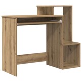 vidaXL Bureau met plank Artisan Eiken 106 x 40 x 88.5 cm Bewerkt hout