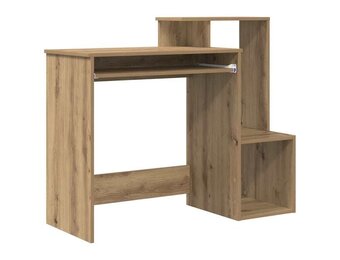 vidaXL Bureau met plank Artisan Eiken 106 x 40 x 88.5 cm Bewerkt hout