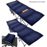 XL Campingbedhoes Katoen 190x75 cm Nachtblauw