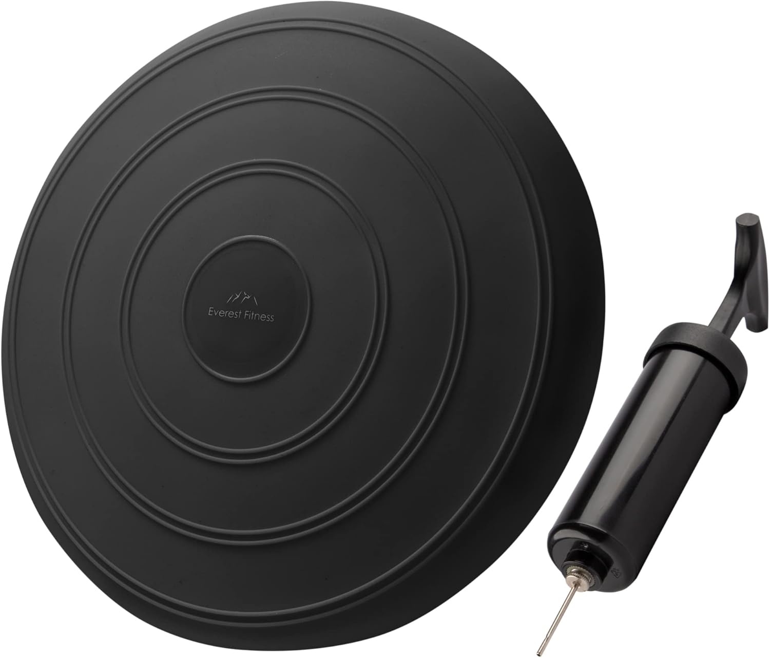 Opblaasbaar kussen, diameter 33 cm, met luchtpomp, balanskussen, trainingskussen, zit- en rugkussen