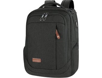KROSER Laptop Rugzak 17,3 inch Handbagage, Waterafstotend, Multifunctioneel voor Zakelijk/Reizen, Heren/Dames - Zwart