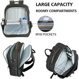 KROSER Laptop Rugzak 17,3 inch Handbagage, Waterafstotend, Multifunctioneel voor Zakelijk/Reizen, Heren/Dames - Zwart