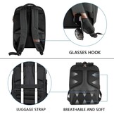 KROSER Laptop Rugzak 17,3 inch Handbagage, Waterafstotend, Multifunctioneel voor Zakelijk/Reizen, Heren/Dames - Zwart