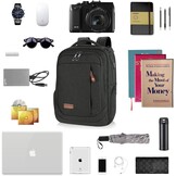 KROSER Laptop Rugzak 17,3 inch Handbagage, Waterafstotend, Multifunctioneel voor Zakelijk/Reizen, Heren/Dames - Zwart