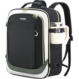 KROSER Laptop Rugzak 17,3 inch Handbagage, Waterafstotend, Multifunctioneel voor Zakelijk/Reizen, Heren/Dames - Zwart