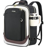 KROSER Laptop Rugzak 17,3 inch Handbagage, Waterafstotend, Multifunctioneel voor Zakelijk/Reizen, Heren/Dames - Zwart