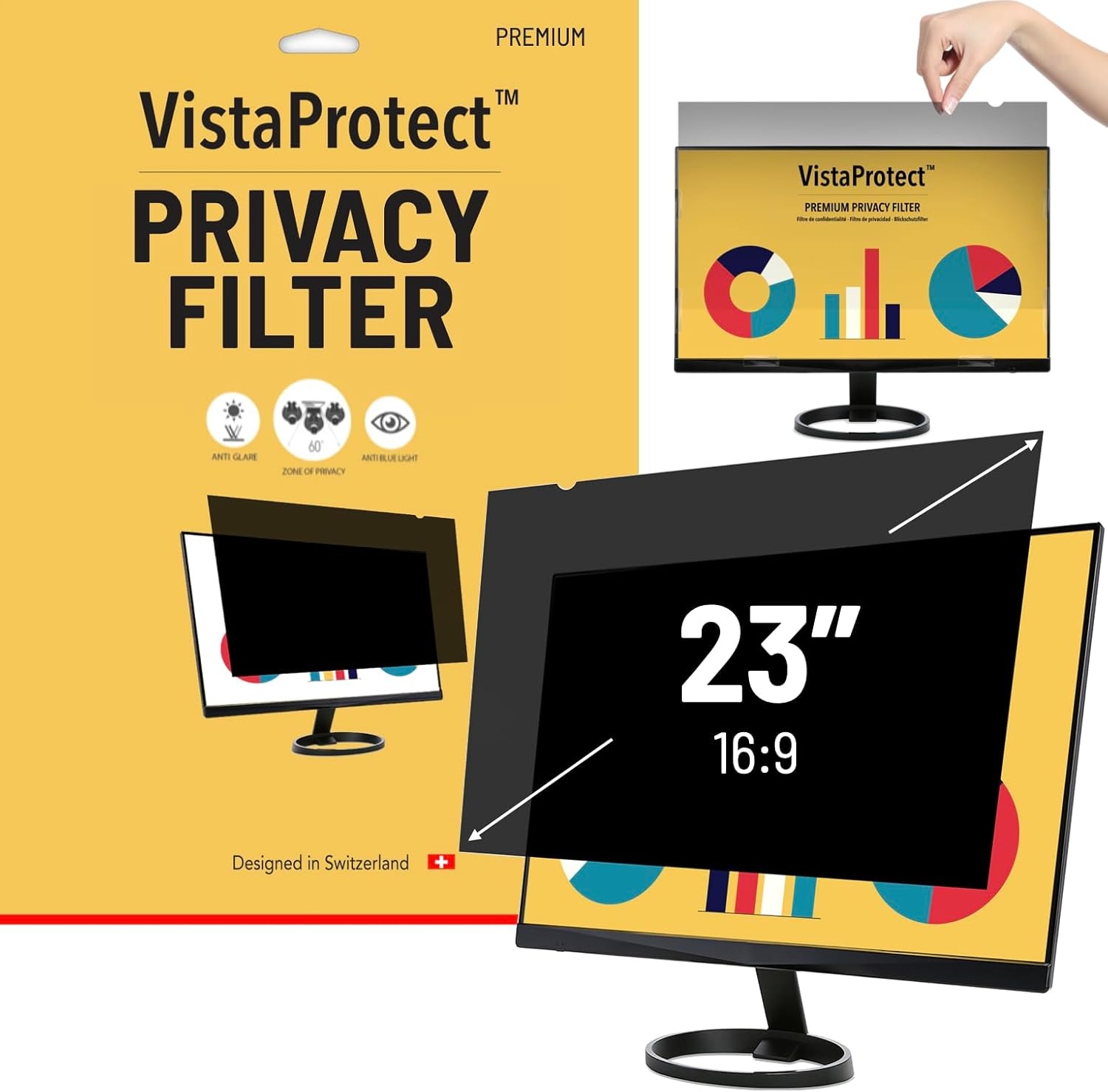 23" Privacy & Blauw Licht Filter voor Monitor - 78% Korting