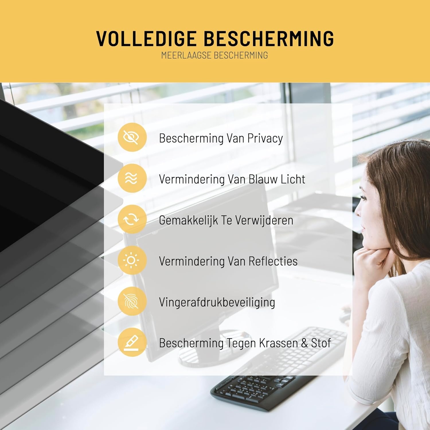 23" Privacy & Blauw Licht Filter voor Monitor - 78% Korting