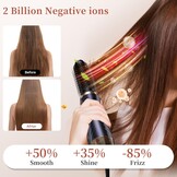 UMIGA Airstyler Set 6-in-1, haarstyler set, Air Styler met ronde borstelföhn, haarstyler, warme luchtborstel, automatische airflow-krultang, volume föhnborstel, voor gladmaken, drogen, volume en