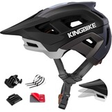 KINGBIKE Professionele E-MTB Fietshelm met NTA-8776 Certificering, Verstelbaar Visier & Camera Mount - Volwassenen
