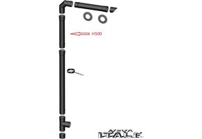 Zwart Pellebuis Rookkanaal Ø 80 mm (L: 25/50/100 cm) - 37% Korting