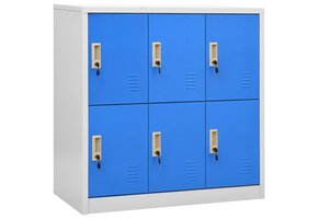 Lockerkast Staal Lichtgrijs/Blauw 90x45x92,5 cm - 63% Korting