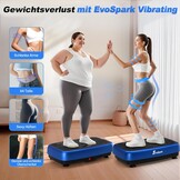 EvoSpark Vibratieplaat 2025 met Dubbele Motor - Blauw - Tot 204 kg