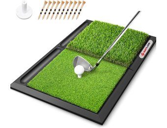 SAPLIZE Grote opvouwbare golfslagmat, nauwe lie, rough en fairway voor driving, chipping en putting-training, draagbare golfoefenmat