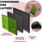 SAPLIZE Grote opvouwbare golfslagmat, nauwe lie, rough en fairway voor driving, chipping en putting-training, draagbare golfoefenmat