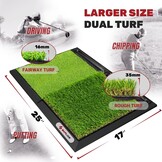 SAPLIZE Grote opvouwbare golfslagmat, nauwe lie, rough en fairway voor driving, chipping en putting-training, draagbare golfoefenmat