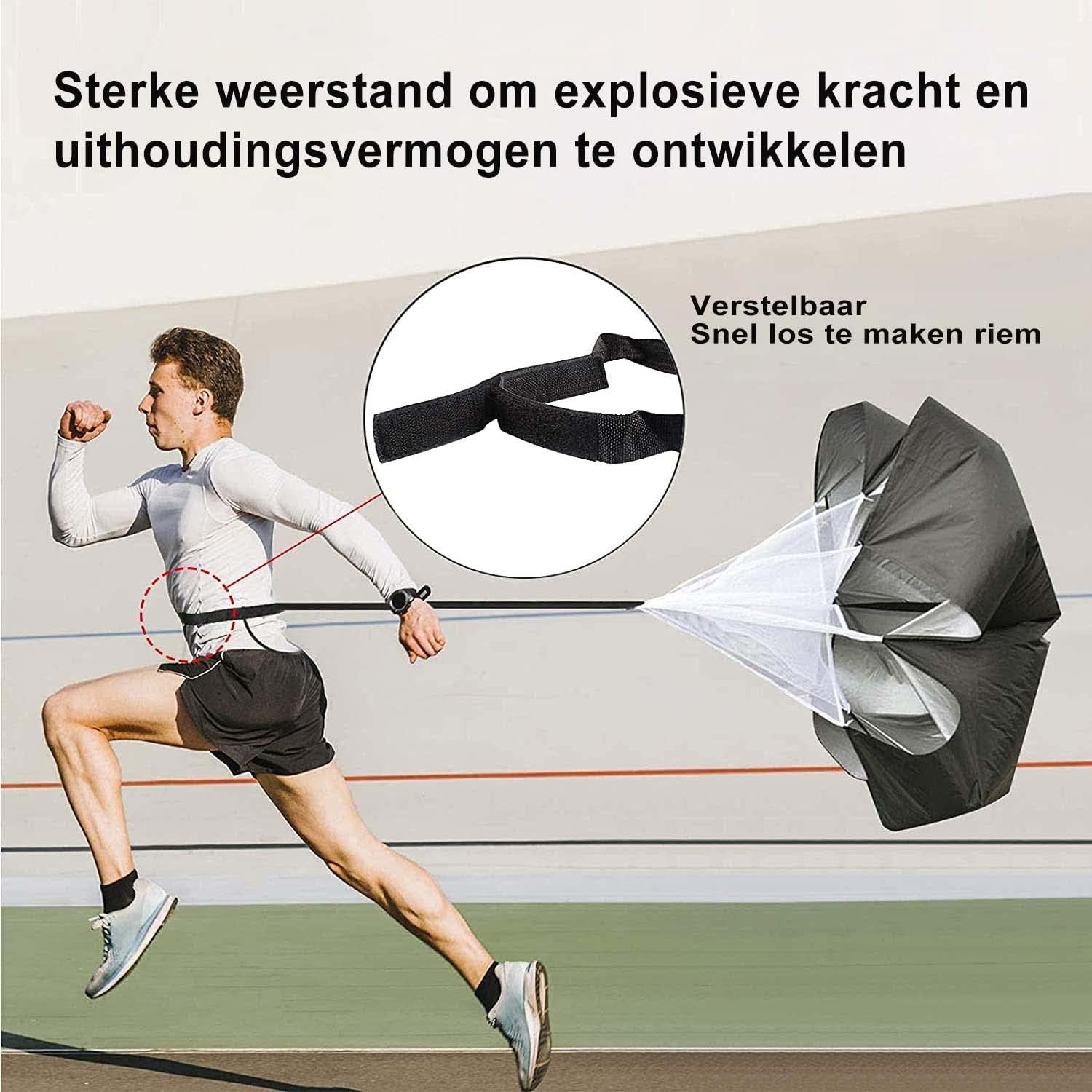 Agility Speed Voetbaltrainingsset, coördinatieladder, trainingsaccessoireset - inclusief 8 m trainingsladder, 16 x kegels voor slalom, weerstand parachute, springtouw, 5 weerstandsbanden