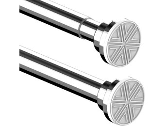 Douchegordijnstang uittrekbaar 85-160 cm Zilver, geen boren