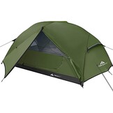 Forceatt kampeertent 2-3 personen, 2 deuren ventilatie dubbellaagse waterdichte lichte backpacktent met draagtas, 3-4 seizoenen, eenvoudig op te zetten, ideaal voor kamperen, wandelen en buiten.