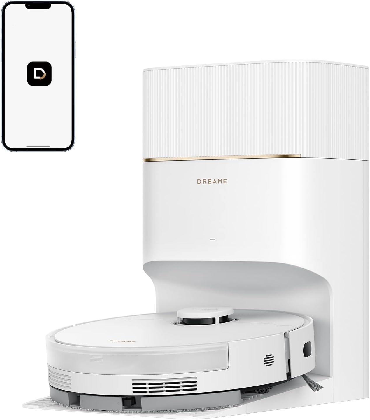 DREAME D20 Pro Plus-robotstofzuiger, zuigkracht van 13.000 Pa, dubbele ontwarrende borstel voor dierenhaar, hoekreiniging, zelflegend, LDS-navigatie en laservermijding, 2-in-1 stofzuiger en dweil