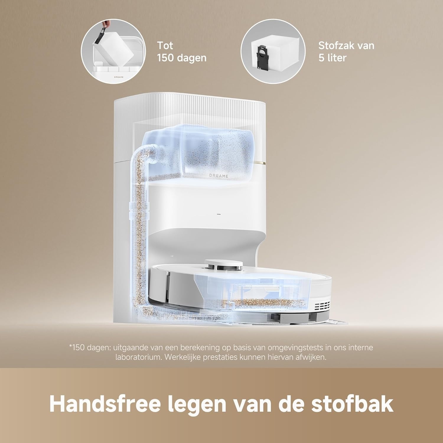 DREAME D20 Pro Plus-robotstofzuiger, zuigkracht van 13.000 Pa, dubbele ontwarrende borstel voor dierenhaar, hoekreiniging, zelflegend, LDS-navigatie en laservermijding, 2-in-1 stofzuiger en dweil
