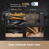 DREAME D20 Pro Plus-robotstofzuiger, zuigkracht van 13.000 Pa, dubbele ontwarrende borstel voor dierenhaar, hoekreiniging, zelflegend, LDS-navigatie en laservermijding, 2-in-1 stofzuiger en dweil