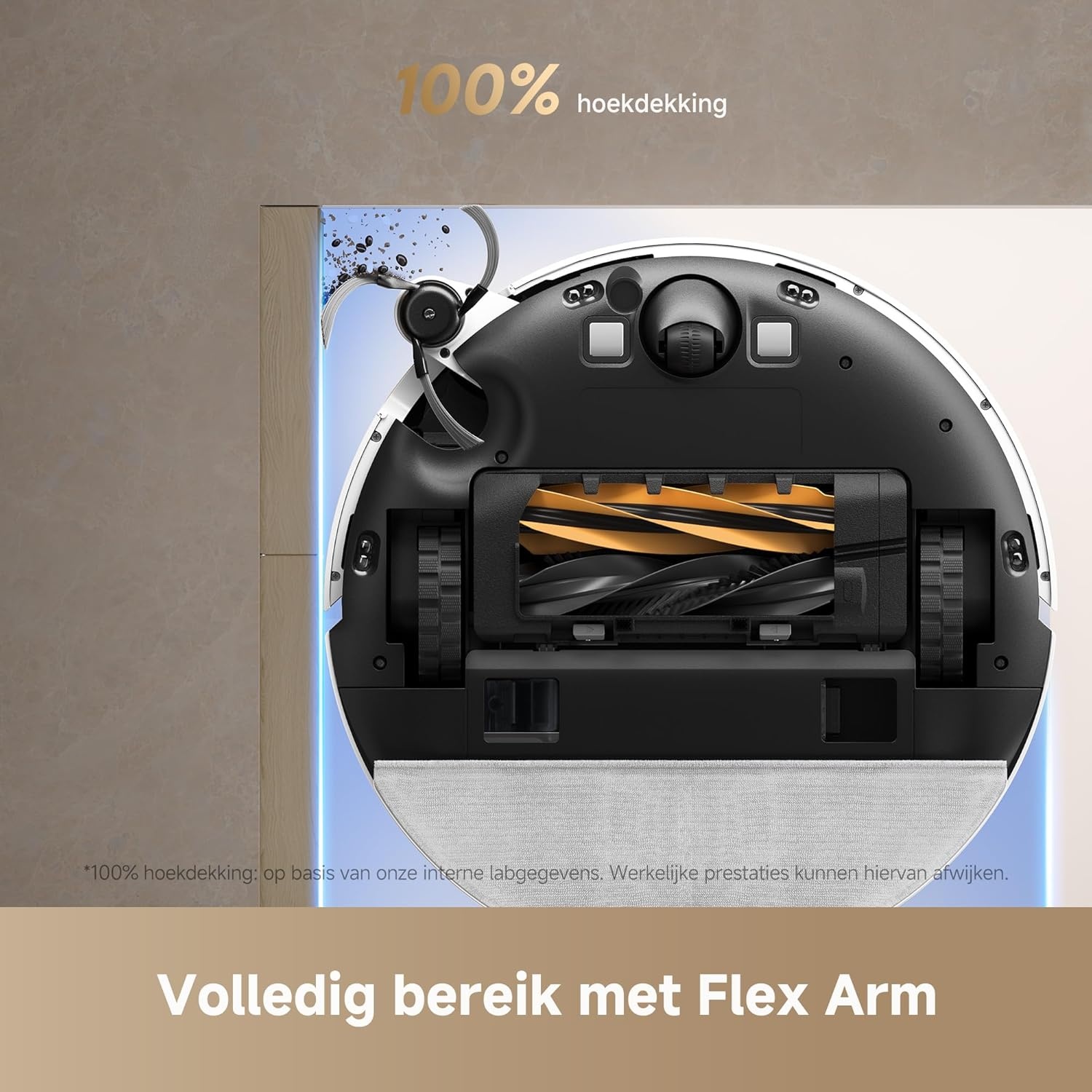 DREAME D20 Pro Plus-robotstofzuiger, zuigkracht van 13.000 Pa, dubbele ontwarrende borstel voor dierenhaar, hoekreiniging, zelflegend, LDS-navigatie en laservermijding, 2-in-1 stofzuiger en dweil