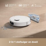 DREAME D20 Pro Plus-robotstofzuiger, zuigkracht van 13.000 Pa, dubbele ontwarrende borstel voor dierenhaar, hoekreiniging, zelflegend, LDS-navigatie en laservermijding, 2-in-1 stofzuiger en dweil