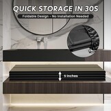AYES Opvouwbaar dompelbad voor volwassenen, draagbaar ijsbad voor koudwatertherapie-training, dompelbad voor buiten, vrijstaande badkuip voor douche, spa, sauna, badkamer (zwart, 70x70x65 cm)