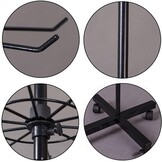 Retail Display Rack, 7 Tier Draaibare Display Stand, Standing Haak Standaard voor Card Sieraden Sleutelhangers Sokken Ketting Postkaart, Winkel Vrijstaand Metaal Verkoopstand (Zwart)