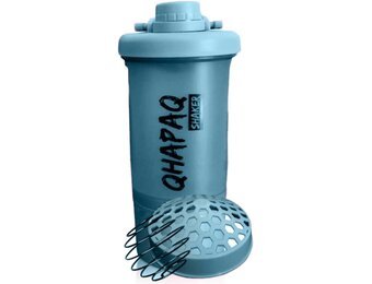 Eiwit Shaker Fles 500ml Blauw met Filter en Ring