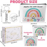 Cadeauset 18e Verjaardag: Make-uptas, Sokken & Sleutelhanger | Wit | 76% Korting