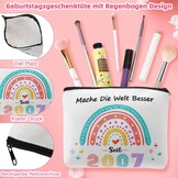 Cadeauset 18e Verjaardag: Make-uptas, Sokken & Sleutelhanger | Wit | 76% Korting
