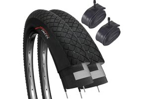 2x Fietsbanden 20 x 1,95" met Schrader Binnenbanden - 40% Korting!