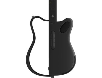 LAVA GENIE Snaarloze slimme gitaar, geen snaren aangebracht, honderden instrumentenvoorinstellingen, geïntegreerde luidspreker, opvouwbaar, afneembaar, zwart, 77,5 cm