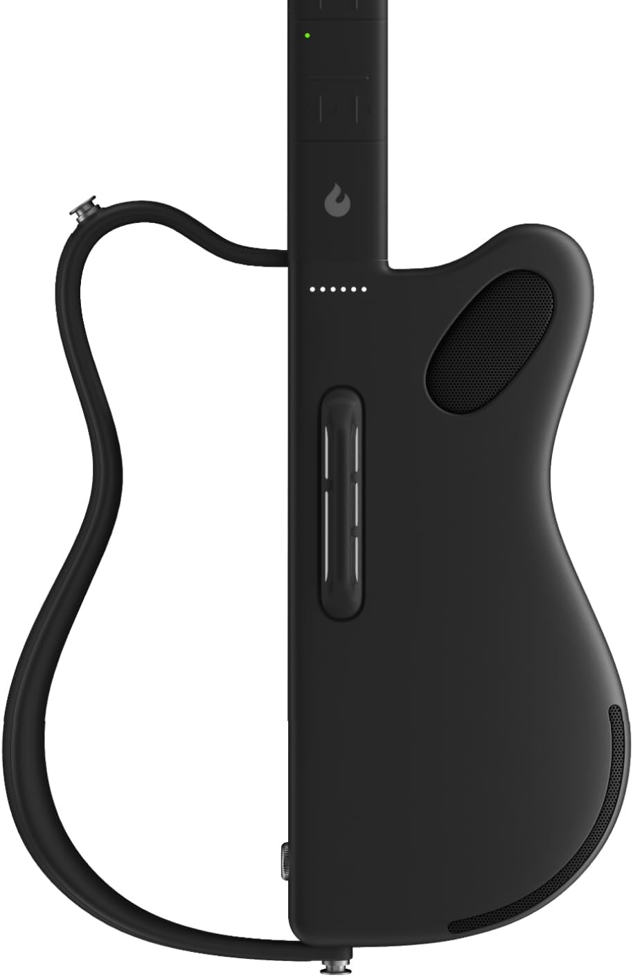 LAVA GENIE Snaarloze slimme gitaar, geen snaren aangebracht, honderden instrumentenvoorinstellingen, geïntegreerde luidspreker, opvouwbaar, afneembaar, zwart, 77,5 cm