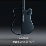 LAVA GENIE Snaarloze slimme gitaar, geen snaren aangebracht, honderden instrumentenvoorinstellingen, geïntegreerde luidspreker, opvouwbaar, afneembaar, zwart, 77,5 cm