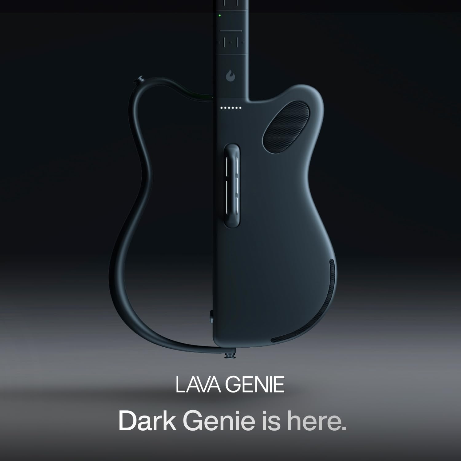 LAVA GENIE Snaarloze slimme gitaar, geen snaren aangebracht, honderden instrumentenvoorinstellingen, geïntegreerde luidspreker, opvouwbaar, afneembaar, zwart, 77,5 cm