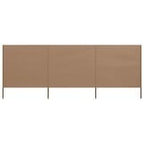vidaXL Windscherm 3-panelen 400x160 cm stof taupe
