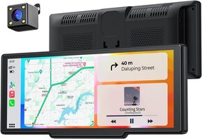 Draagbaar 8.1" Auto Scherm: CarPlay/Android Auto & Achteruitrijcamera (41% Korting!)