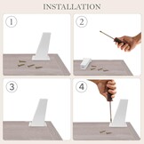 Set van 4 witte meubelpoten - Schuine meubelpoten - Hoogte 120 mm - Materiaal: ABS kunststof - Scandinavisch design - Inclusief schroeven (4 stuks)