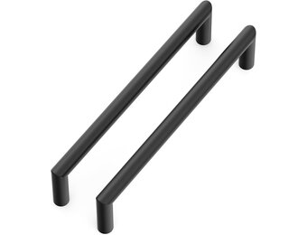Goldenwarm 10 stuks zwarte kastgrepen met een lochafstand van 160 mm, zwarte meubelgrepen, roestvrij staal, keukengrepen, grepen voor kasten, keukengrepen