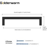 Goldenwarm 10 stuks zwarte kastgrepen met een lochafstand van 160 mm, zwarte meubelgrepen, roestvrij staal, keukengrepen, grepen voor kasten, keukengrepen