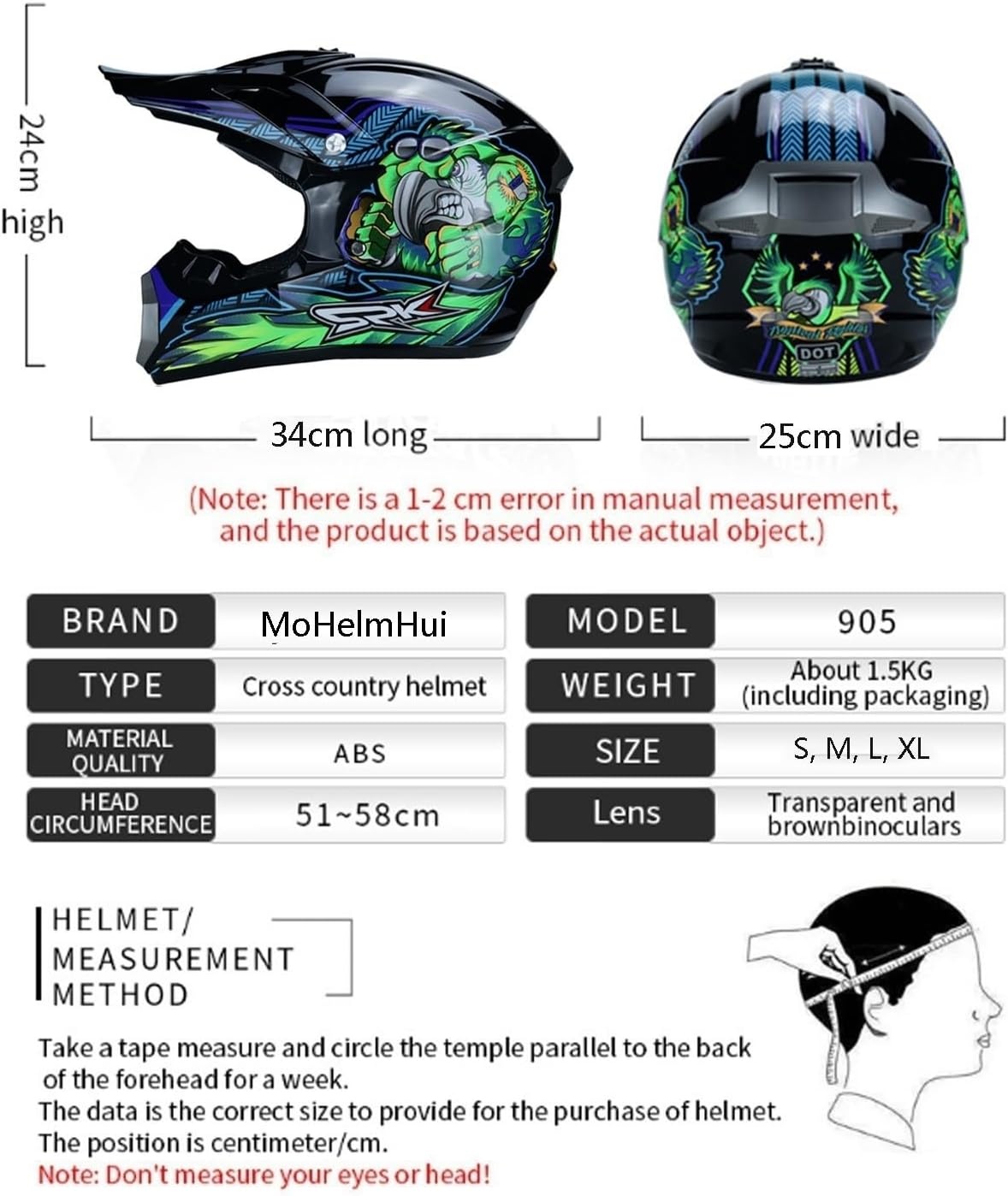 Motocross Fullface MTB-helm voor kinderen, met handschoenen, masker bril, downhill motorhelm kinderen, helmset heren ATV motorhelm, MX Enduro, MTB-helm, motorhelm, downhill helm