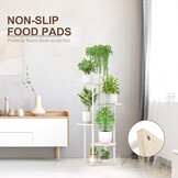 LyTaispuly 6 etages, houten metalen plantenstandaard, binnen en buiten, hoek van 115 cm, bloemenrek, plantenrek voor meerdere planten, bloemenstandaard, plantentrap, outdoor, balkon, tuin, woonkamer
