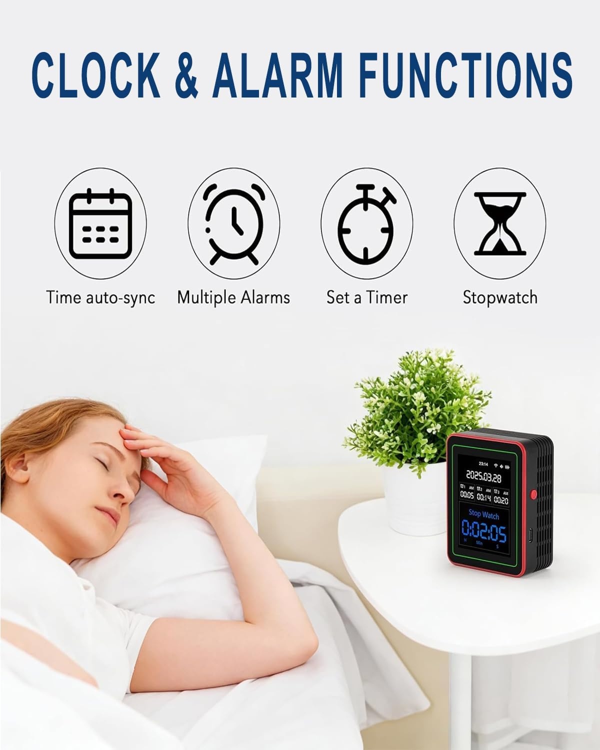 WiFi 15-in-1 luchtkwaliteitsmonitor Smartphone APP - Dual Chip - Sensoren detecteren CO2, PM2.5/PM10, HCHO, TVOC | Realtime AQI-waarschuwingen en aangepaste drempels | voor thuis, auto, kantoor